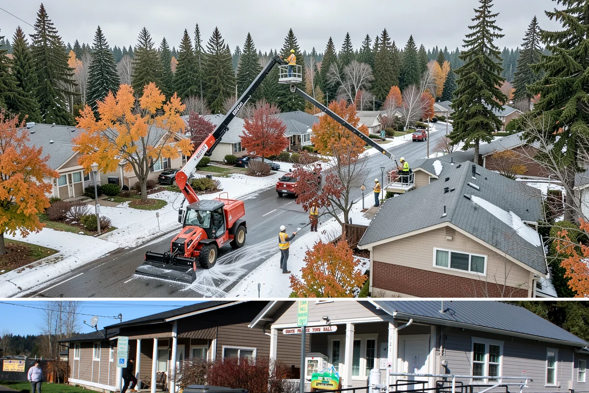 Thermoplastic Marking in South Prairie, Pierce County, WA - Thermoplastic bonds best in warm, dry conditions, so application is concentrated in the late spring through early fall window.