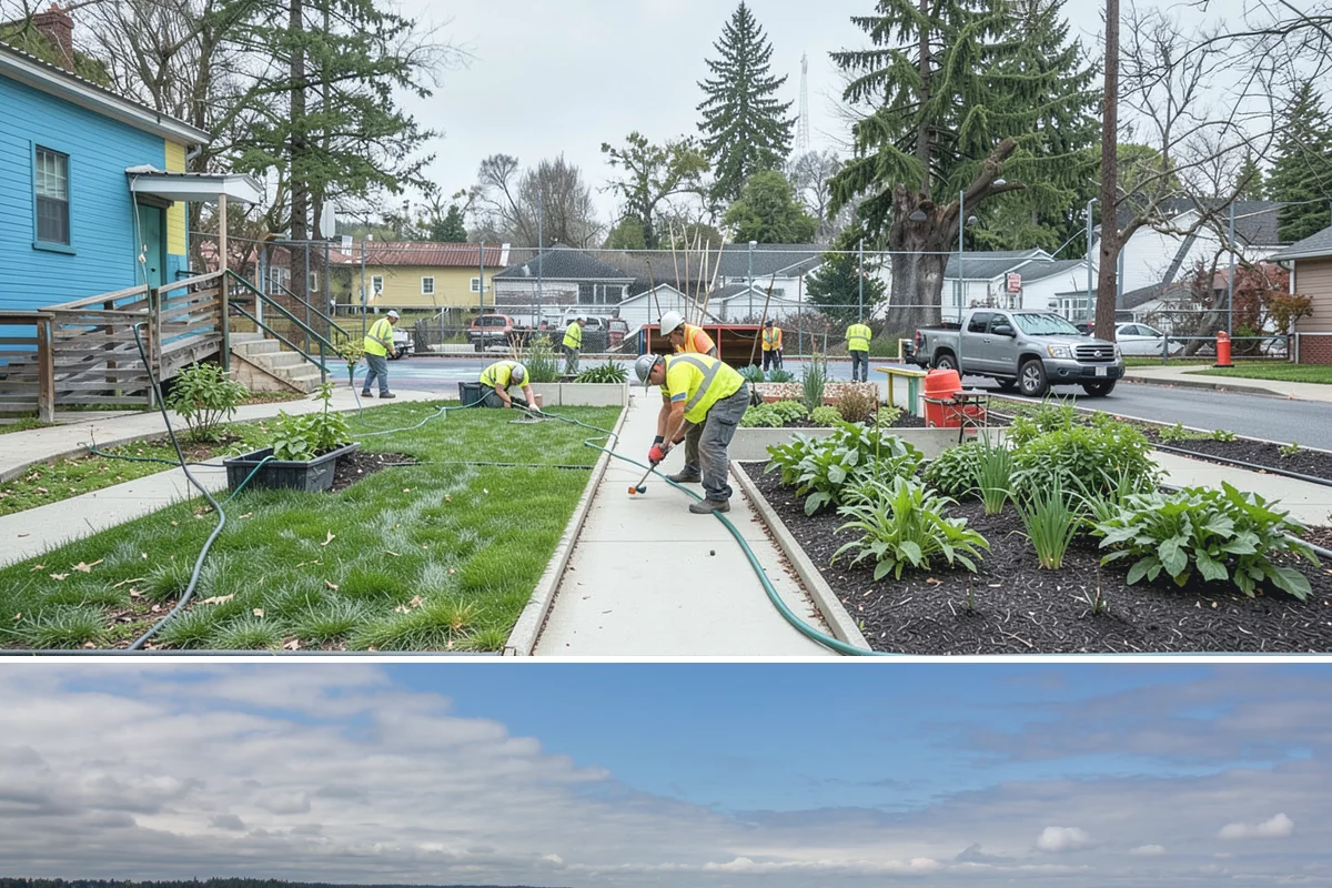 Thermoplastic Marking in University Place, Pierce County, WA - Thermoplastic bonds best in warm, dry conditions, so application is concentrated in the late spring through early fall window.