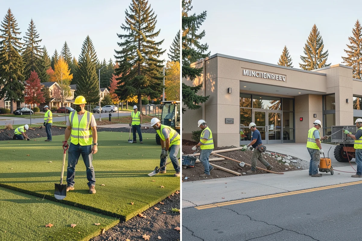 Thermoplastic Marking in Woodinville, King County, WA - Clean and prepare the pavement and prime where required
