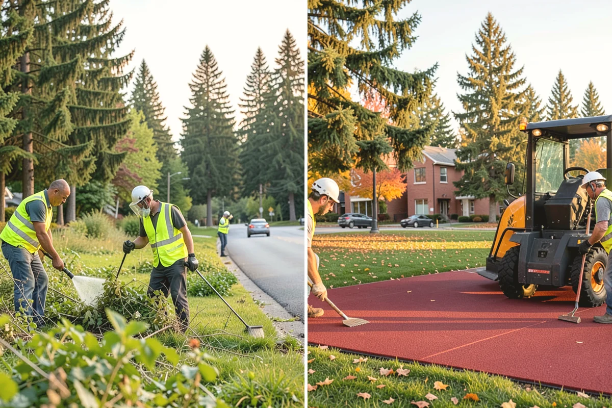 Thermoplastic Marking in Yarrow Point, King County, WA - Clean and prepare the pavement and prime where required