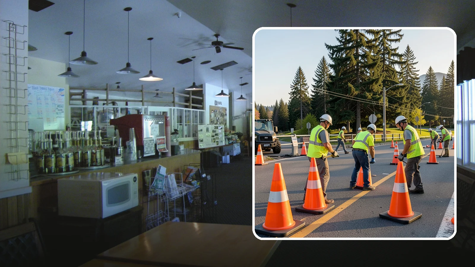 Traffic Cone Deployment in Black Diamond, King County, WA - Traffic cone and channelizer deployment establishes quick, compliant delineation for short-duration work.