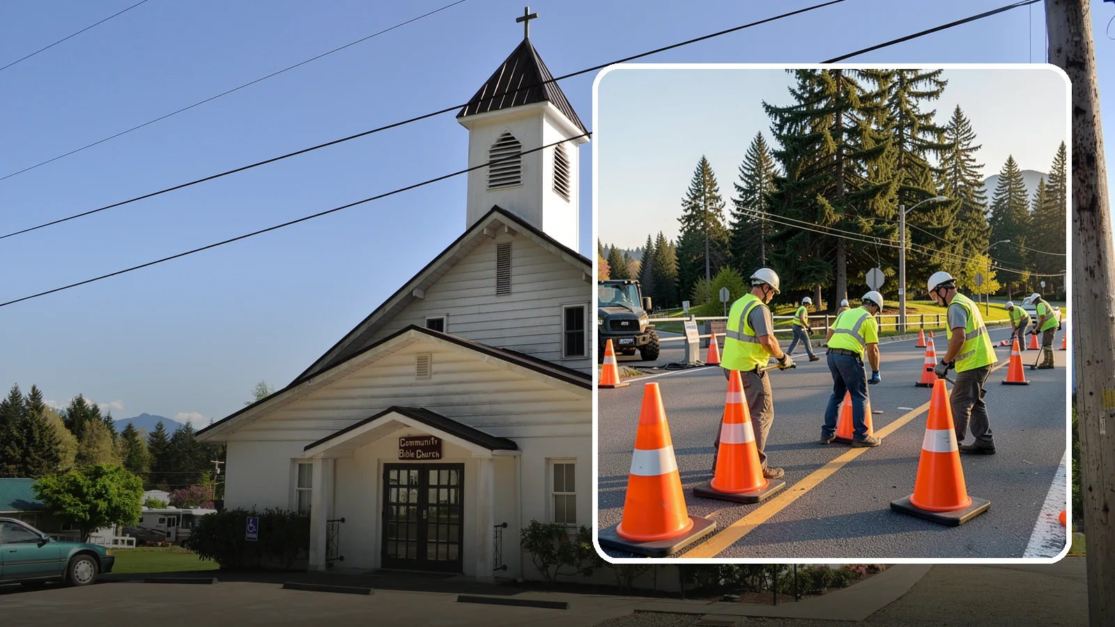 Traffic Cone Deployment in Concrete, Skagit County, WA - Traffic cone and channelizer deployment establishes quick, compliant delineation for short-duration work.