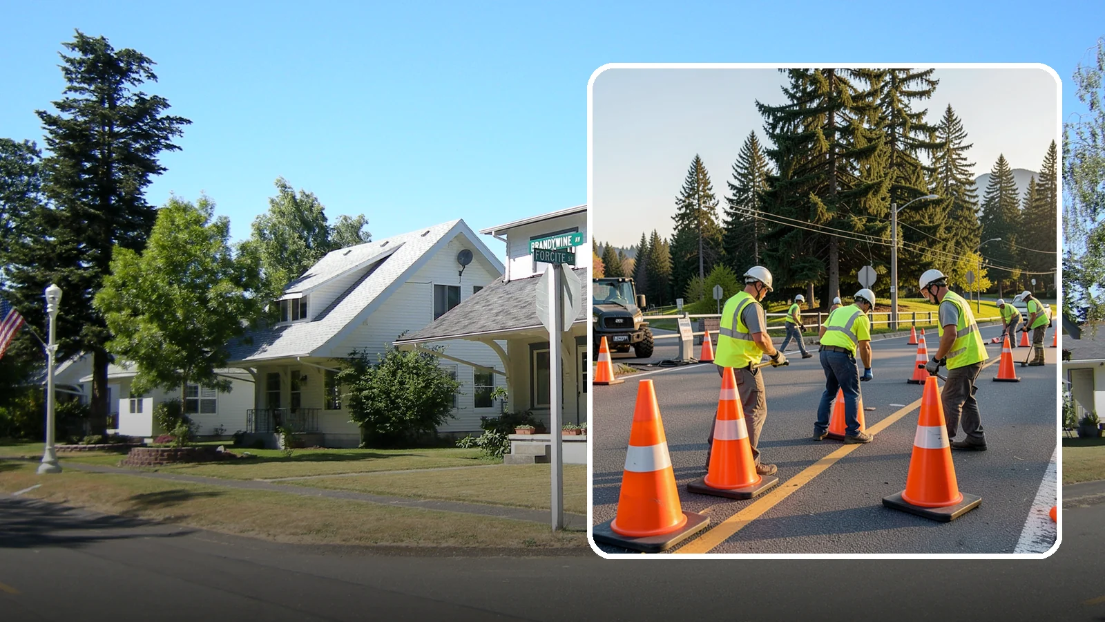Traffic Cone Deployment in DuPont, Pierce County, WA - Traffic cone and channelizer deployment establishes quick, compliant delineation for short-duration work.