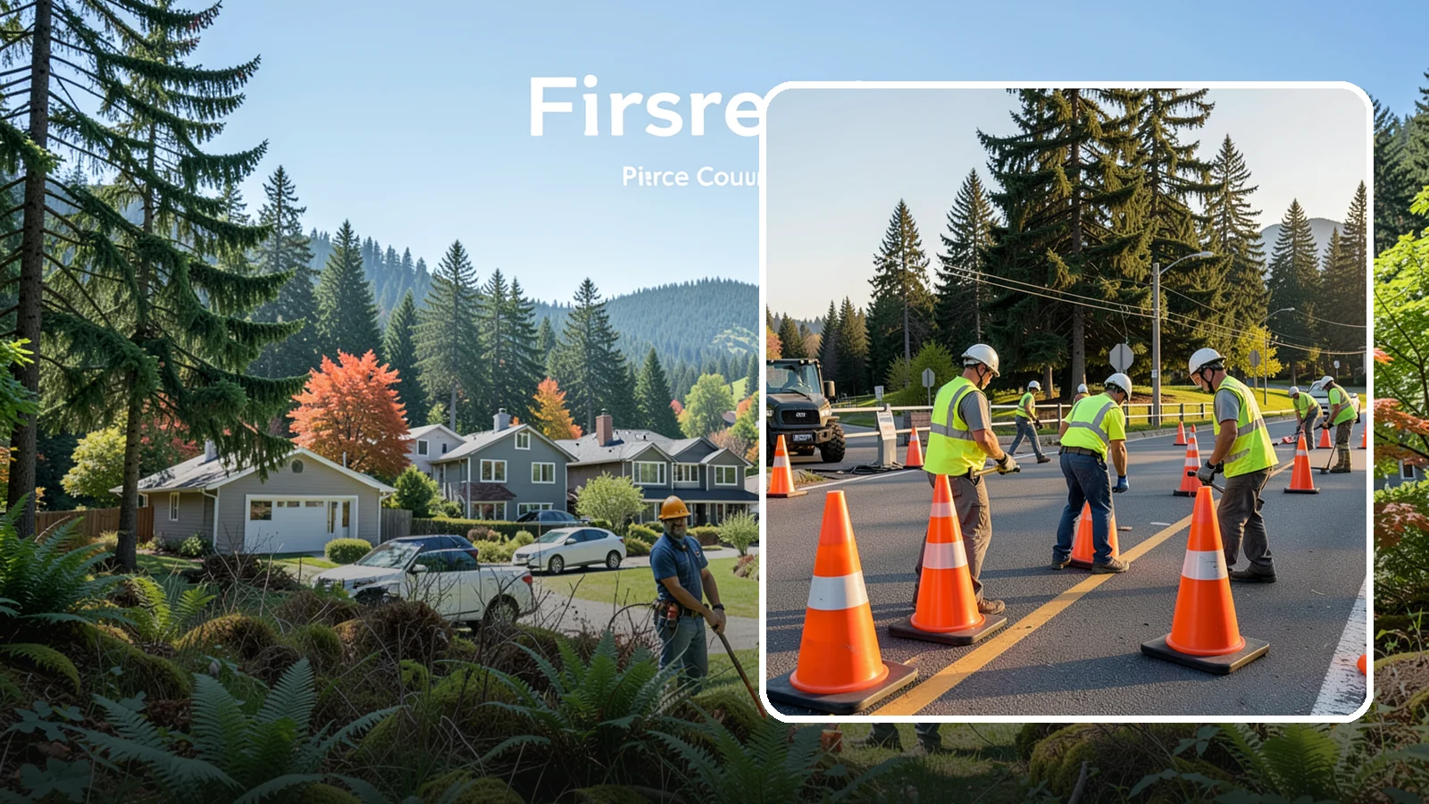 Traffic Cone Deployment in Fircrest, Pierce County, WA - Traffic cone and channelizer deployment establishes quick, compliant delineation for short-duration work.