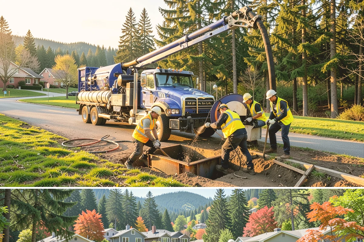 Traffic Cone Deployment in Fircrest, Pierce County, WA - Cone-based control is used year-round, with reflective collars emphasized through the dark, wet months.