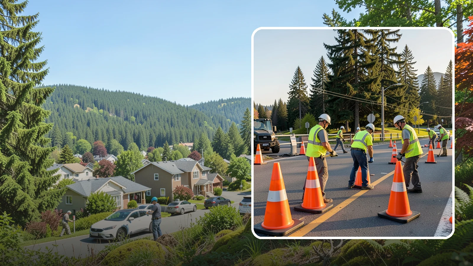 Traffic Cone Deployment in Index, Snohomish County, WA - Traffic cone and channelizer deployment establishes quick, compliant delineation for short-duration work.