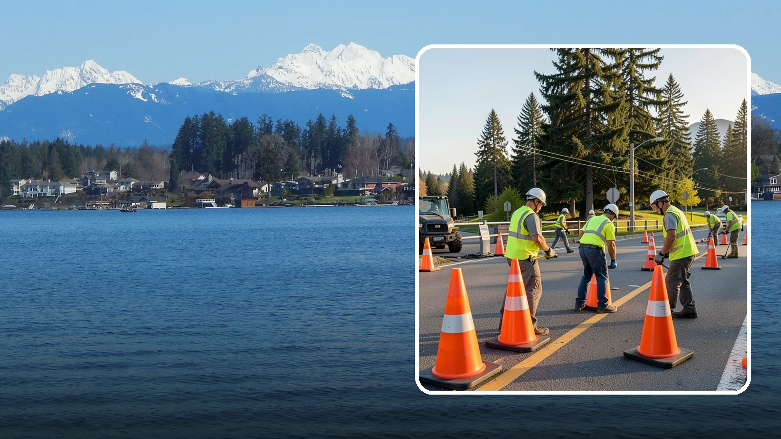 Traffic Cone Deployment in Lake Stevens, Snohomish County, WA - Traffic cone and channelizer deployment establishes quick, compliant delineation for short-duration work.