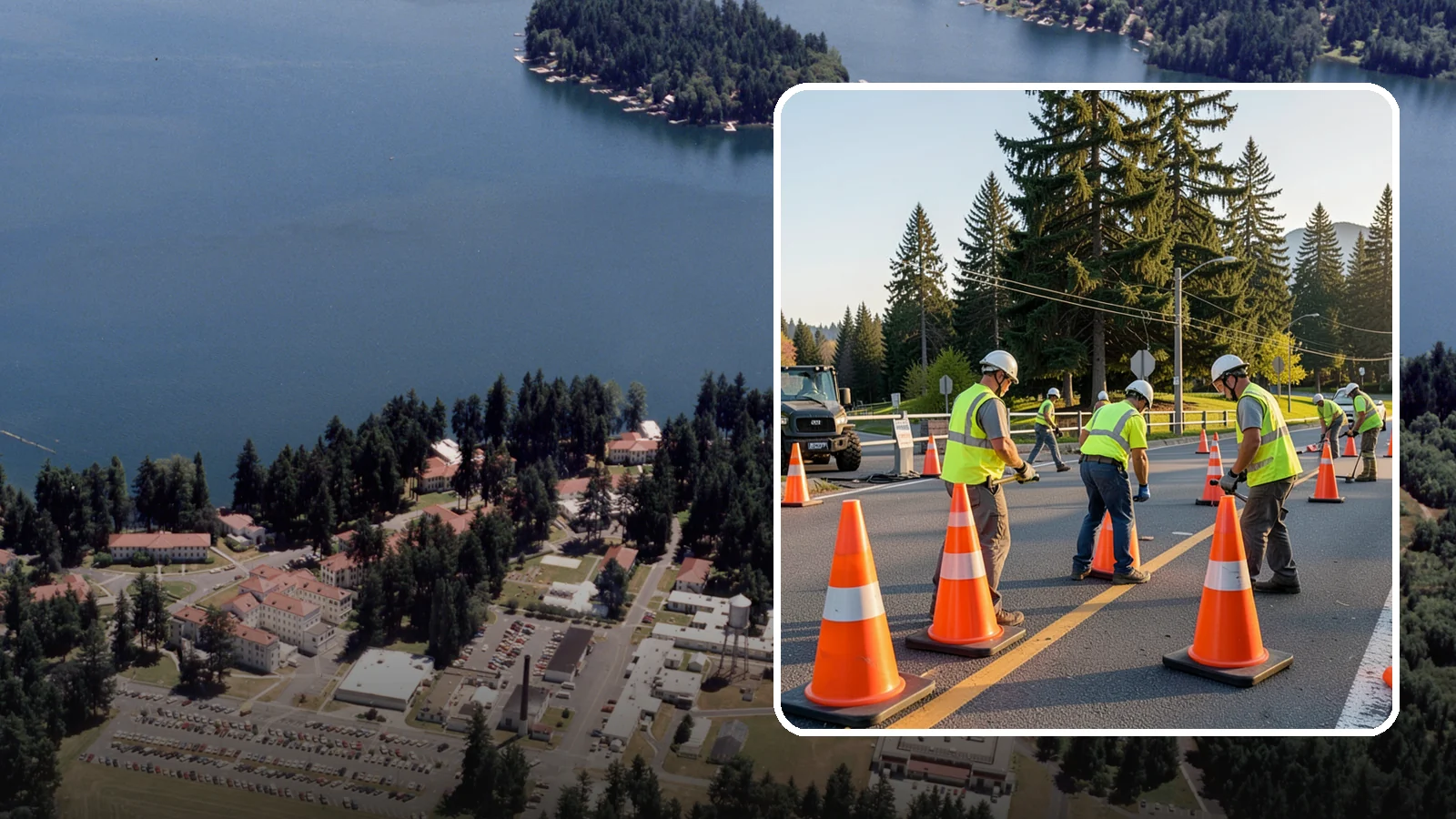 Traffic Cone Deployment in Lakewood, Pierce County, WA - Traffic cone and channelizer deployment establishes quick, compliant delineation for short-duration work.