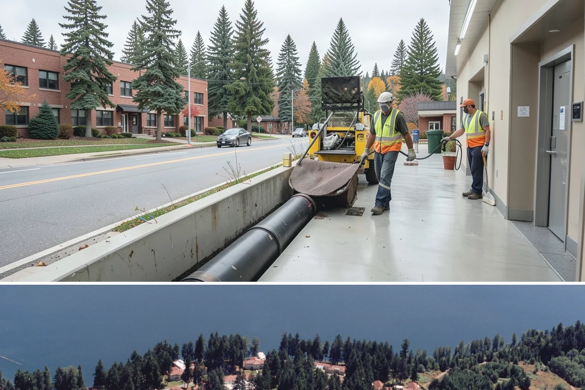 Traffic Cone Deployment in Lakewood, Pierce County, WA - Cone-based control is used year-round, with reflective collars emphasized through the dark, wet months.