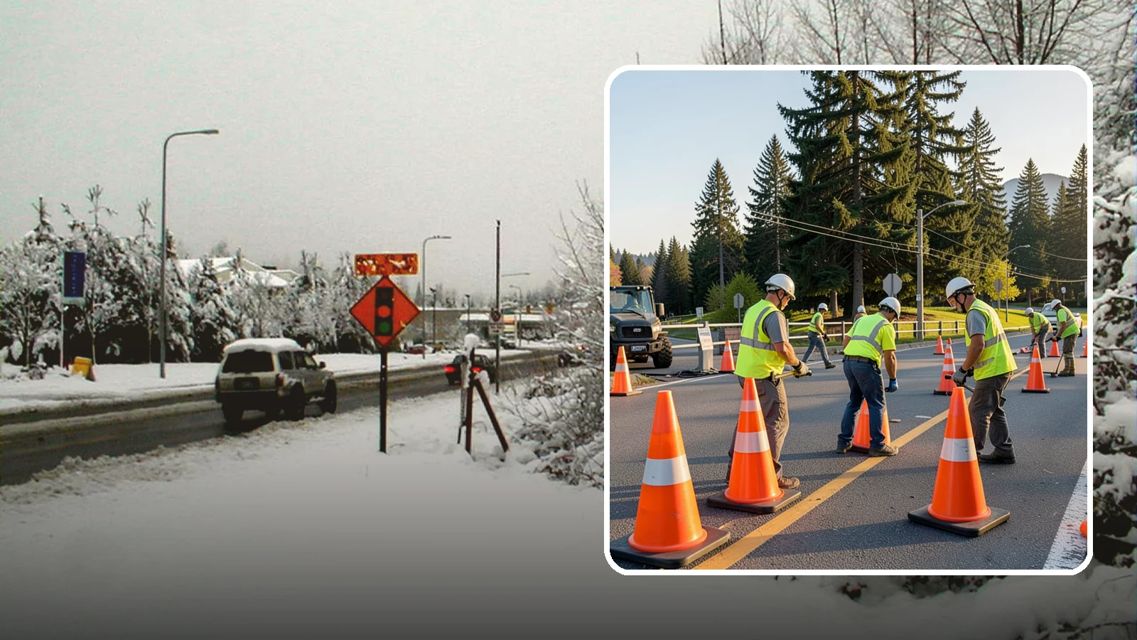 Traffic Cone Deployment in Newcastle, King County, WA - Traffic cone and channelizer deployment establishes quick, compliant delineation for short-duration work.