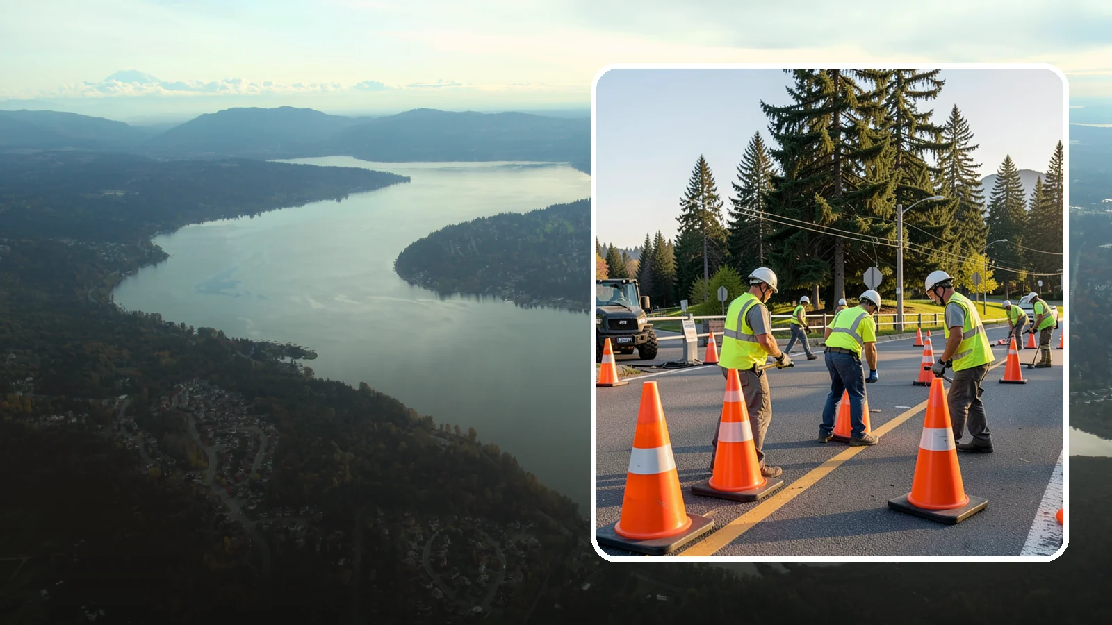 Traffic Cone Deployment in Sammamish, King County, WA - Traffic cone and channelizer deployment establishes quick, compliant delineation for short-duration work.