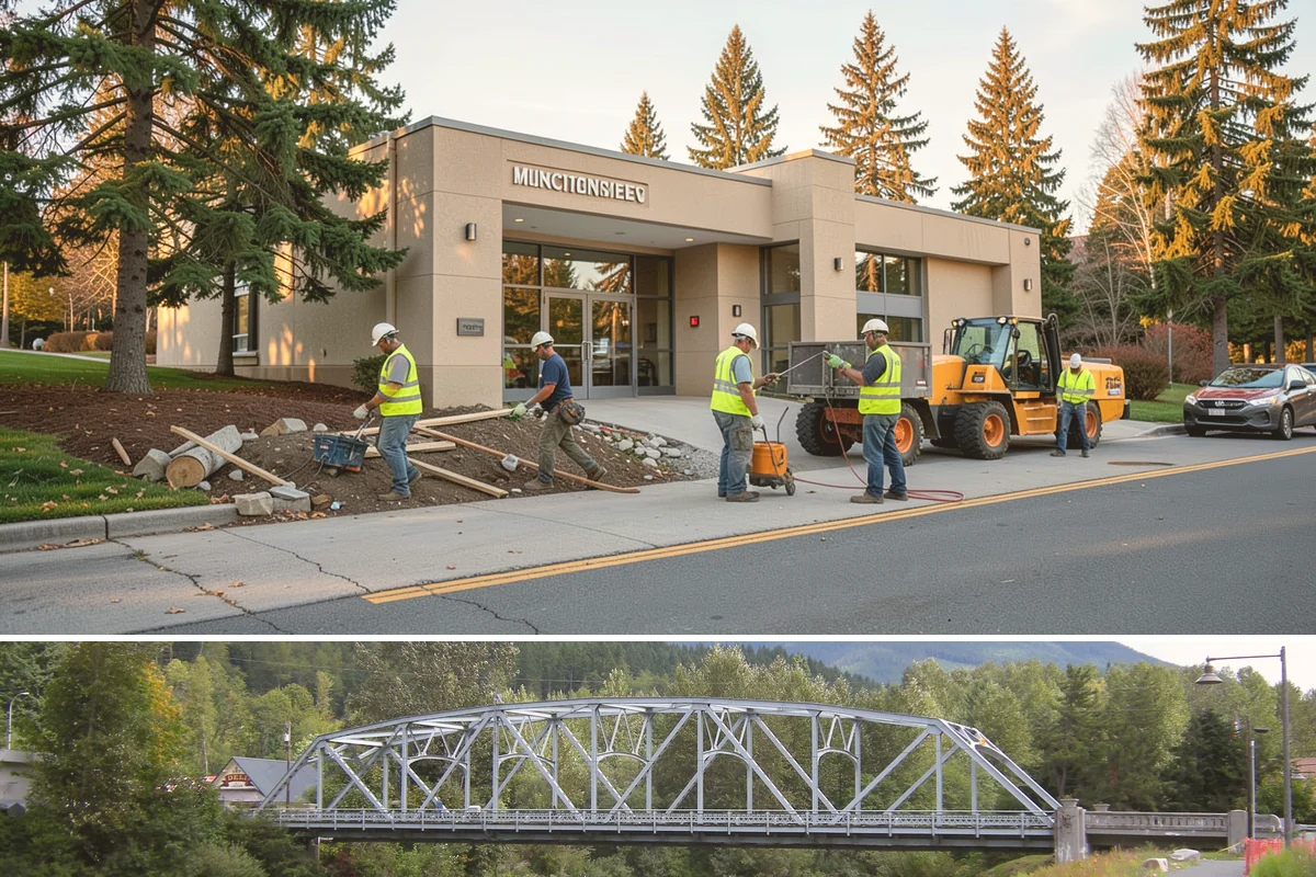 Traffic Cone Deployment in Skykomish, King County, WA - Cone-based control is used year-round, with reflective collars emphasized through the dark, wet months.