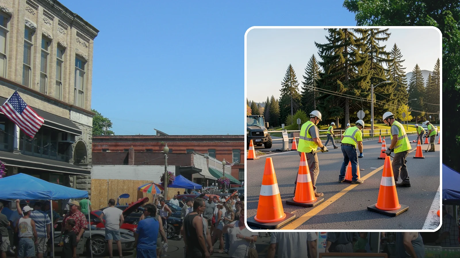 Traffic Cone Deployment in Snohomish, Snohomish County, WA - Traffic cone and channelizer deployment establishes quick, compliant delineation for short-duration work.
