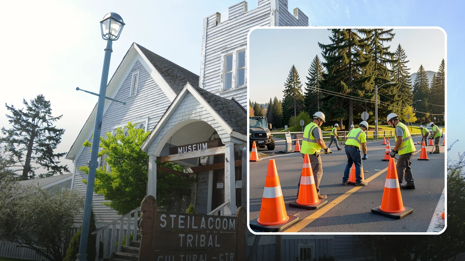 Traffic Cone Deployment in Steilacoom, Pierce County, WA - Traffic cone and channelizer deployment establishes quick, compliant delineation for short-duration work.
