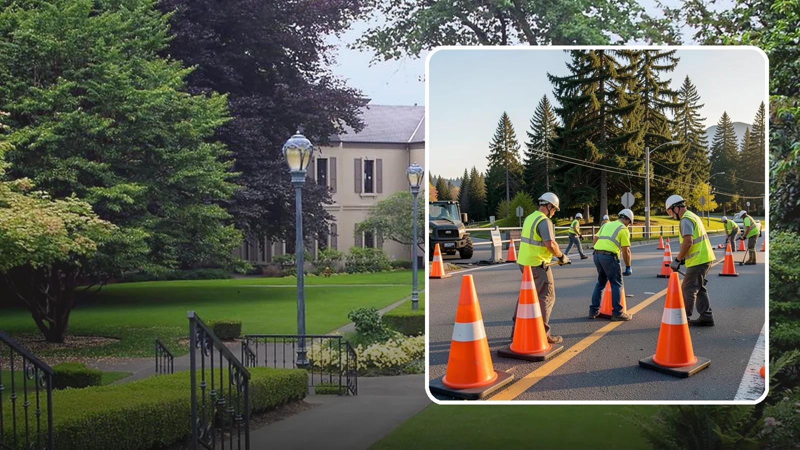 Traffic Cone Deployment in Woodinville, King County, WA - Traffic cone and channelizer deployment establishes quick, compliant delineation for short-duration work.