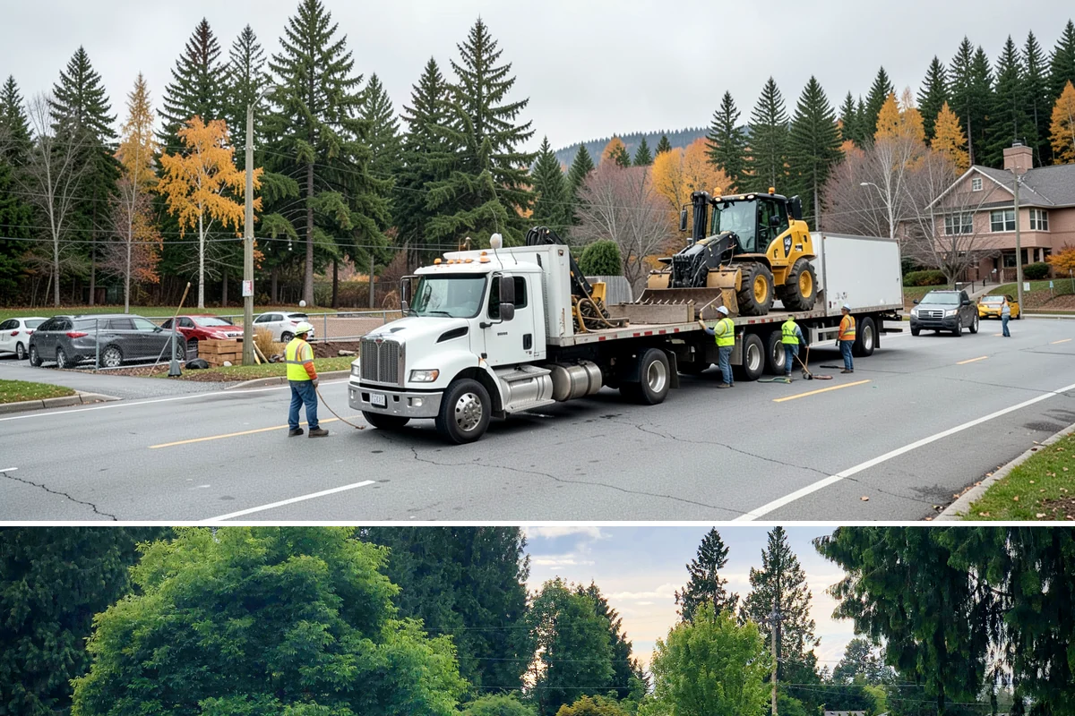 Traffic Sign Maintenance in Bonney Lake, Pierce County, WA - Inspection programs often run in fall to ensure reflectivity ahead of the dark, wet winter driving season.