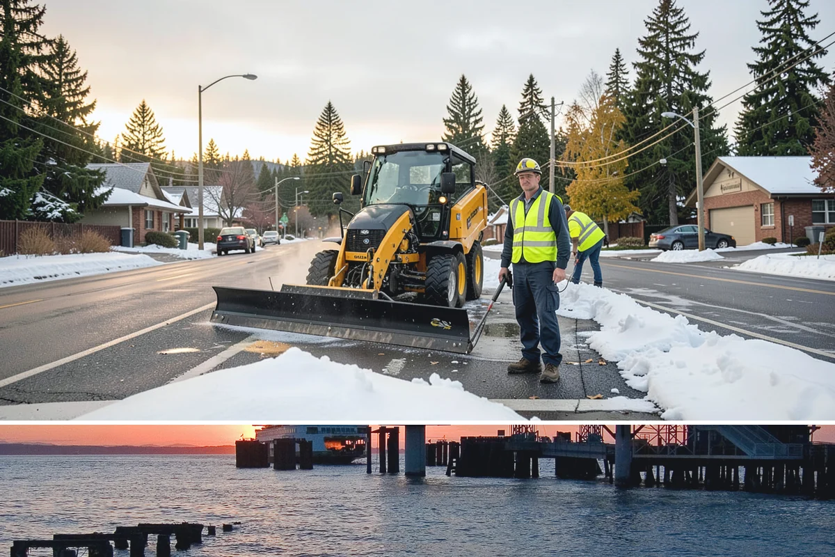 Traffic Sign Maintenance in Edmonds, Snohomish County, WA - Inspection programs often run in fall to ensure reflectivity ahead of the dark, wet winter driving season.