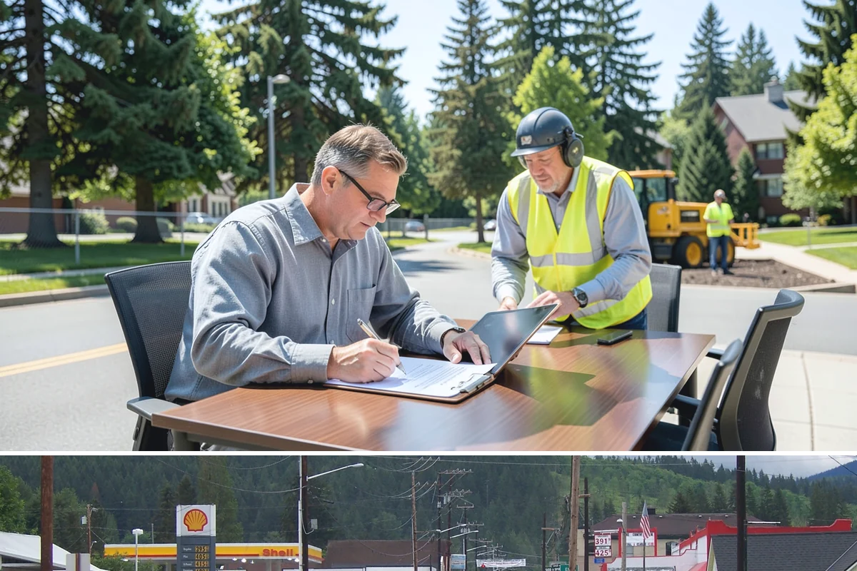 Traffic Sign Maintenance in Granite Falls, Snohomish County, WA - Inspection programs often run in fall to ensure reflectivity ahead of the dark, wet winter driving season.