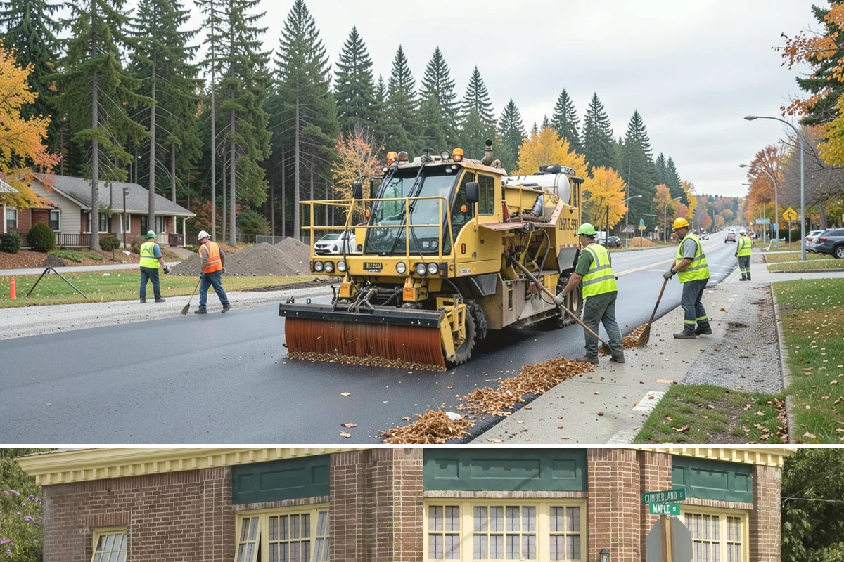 Traffic Sign Maintenance in Hamilton, Skagit County, WA - Inspection programs often run in fall to ensure reflectivity ahead of the dark, wet winter driving season.