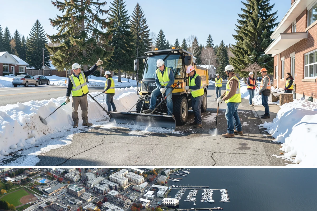 Traffic Sign Maintenance in Kirkland, King County, WA - Inspection programs often run in fall to ensure reflectivity ahead of the dark, wet winter driving season.