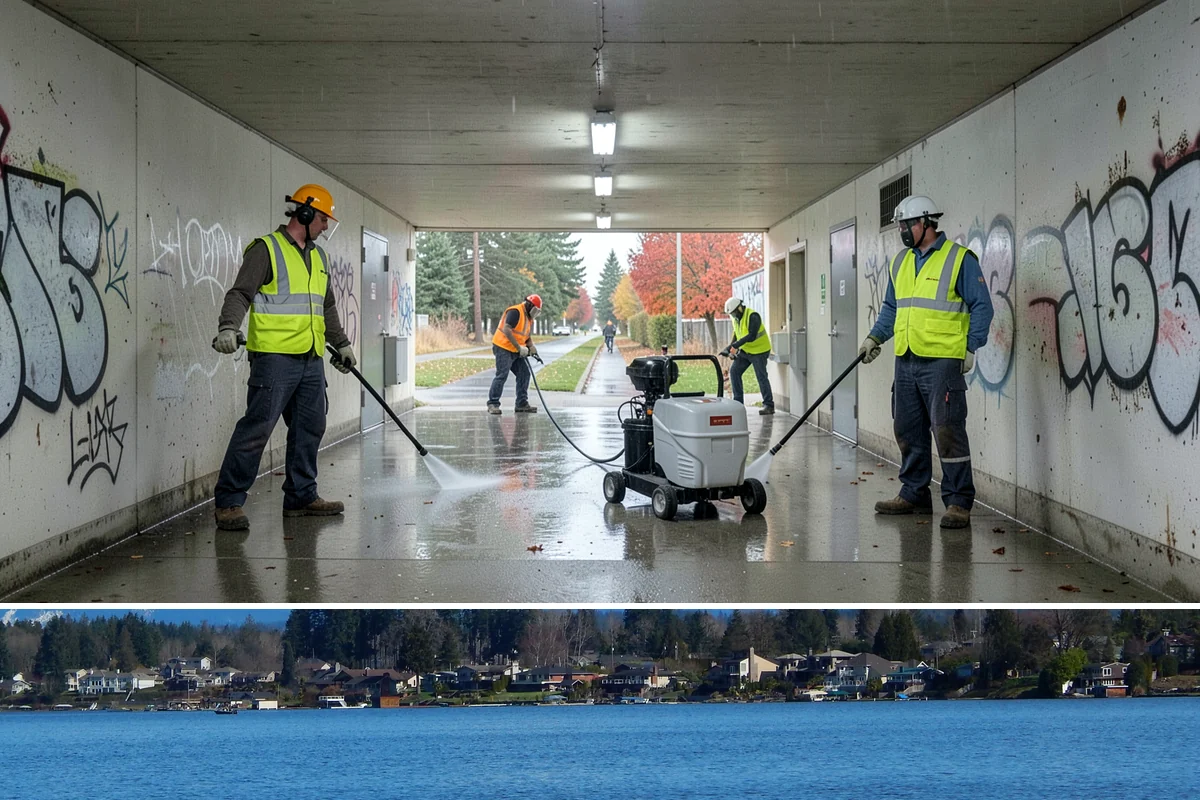 Traffic Sign Maintenance in Lake Stevens, Snohomish County, WA - Inspection programs often run in fall to ensure reflectivity ahead of the dark, wet winter driving season.