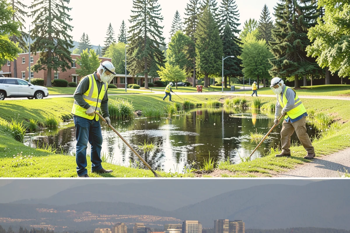 Traffic Sign Maintenance in Medina, King County, WA - Inspection programs often run in fall to ensure reflectivity ahead of the dark, wet winter driving season.