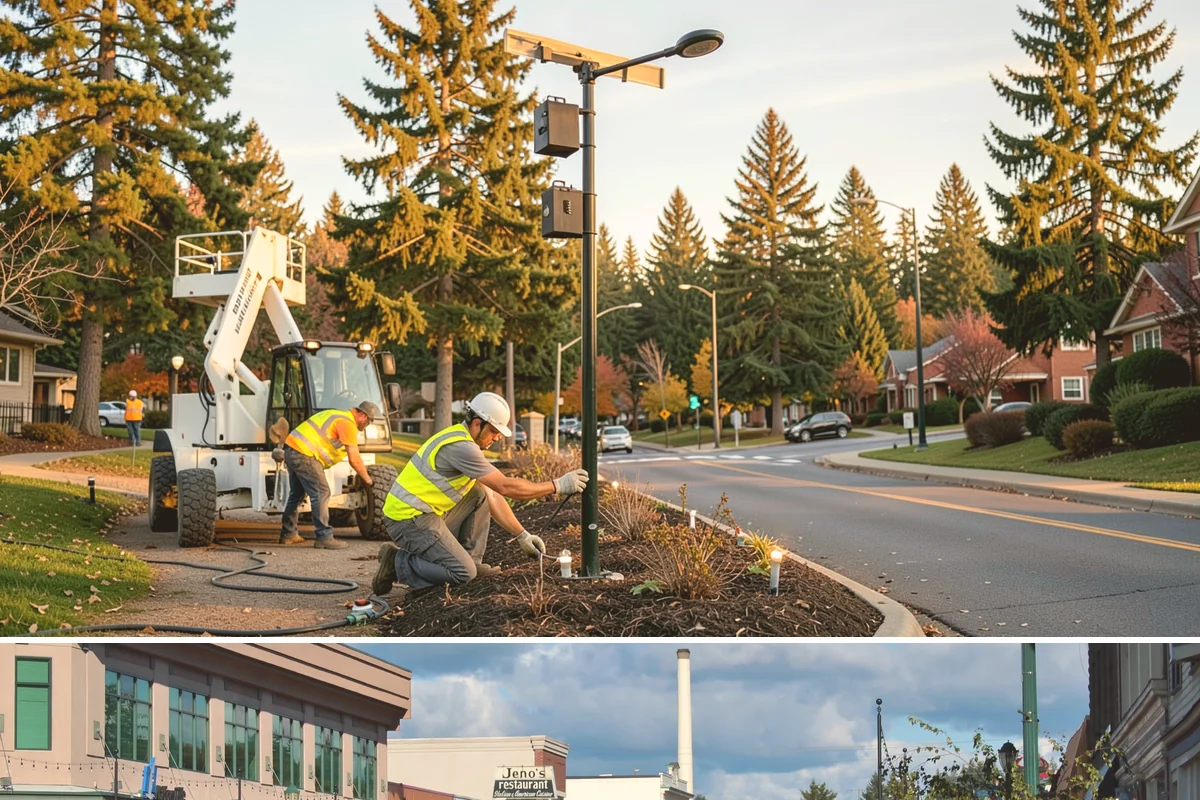 Traffic Sign Maintenance in Monroe, Snohomish County, WA - Inspection programs often run in fall to ensure reflectivity ahead of the dark, wet winter driving season.