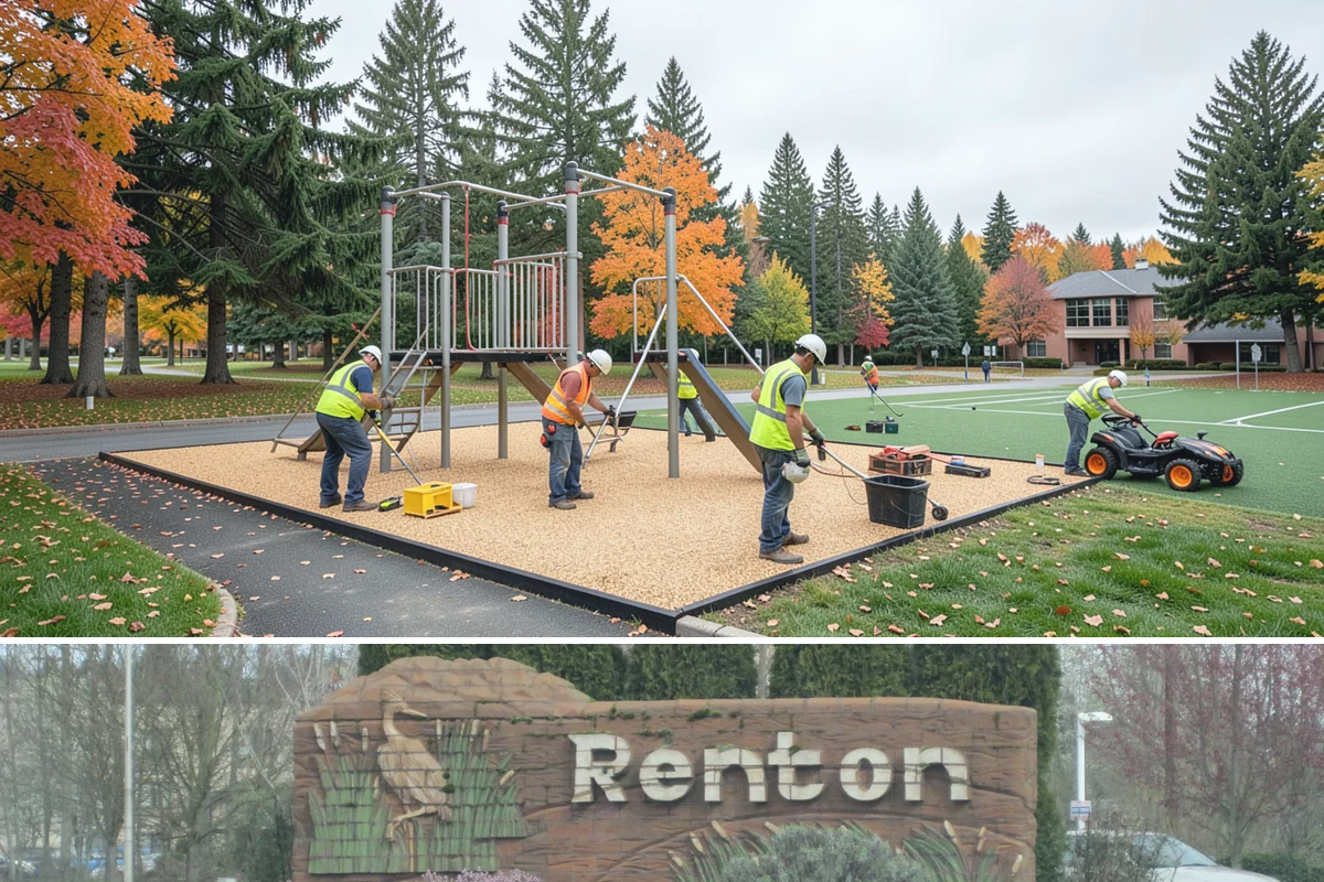 Traffic Sign Maintenance in Renton, King County, WA - Inspection programs often run in fall to ensure reflectivity ahead of the dark, wet winter driving season.