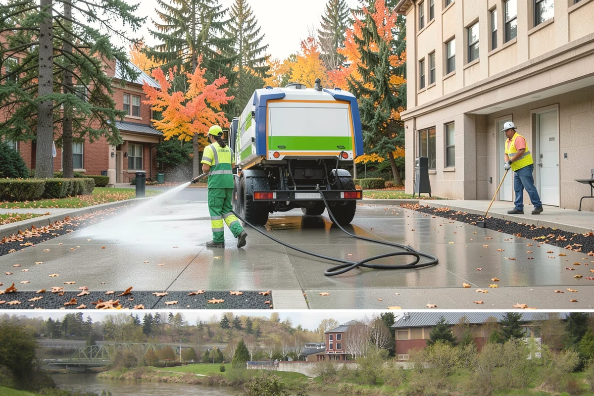 Traffic Sign Maintenance in Tukwila, King County, WA - Inspection programs often run in fall to ensure reflectivity ahead of the dark, wet winter driving season.