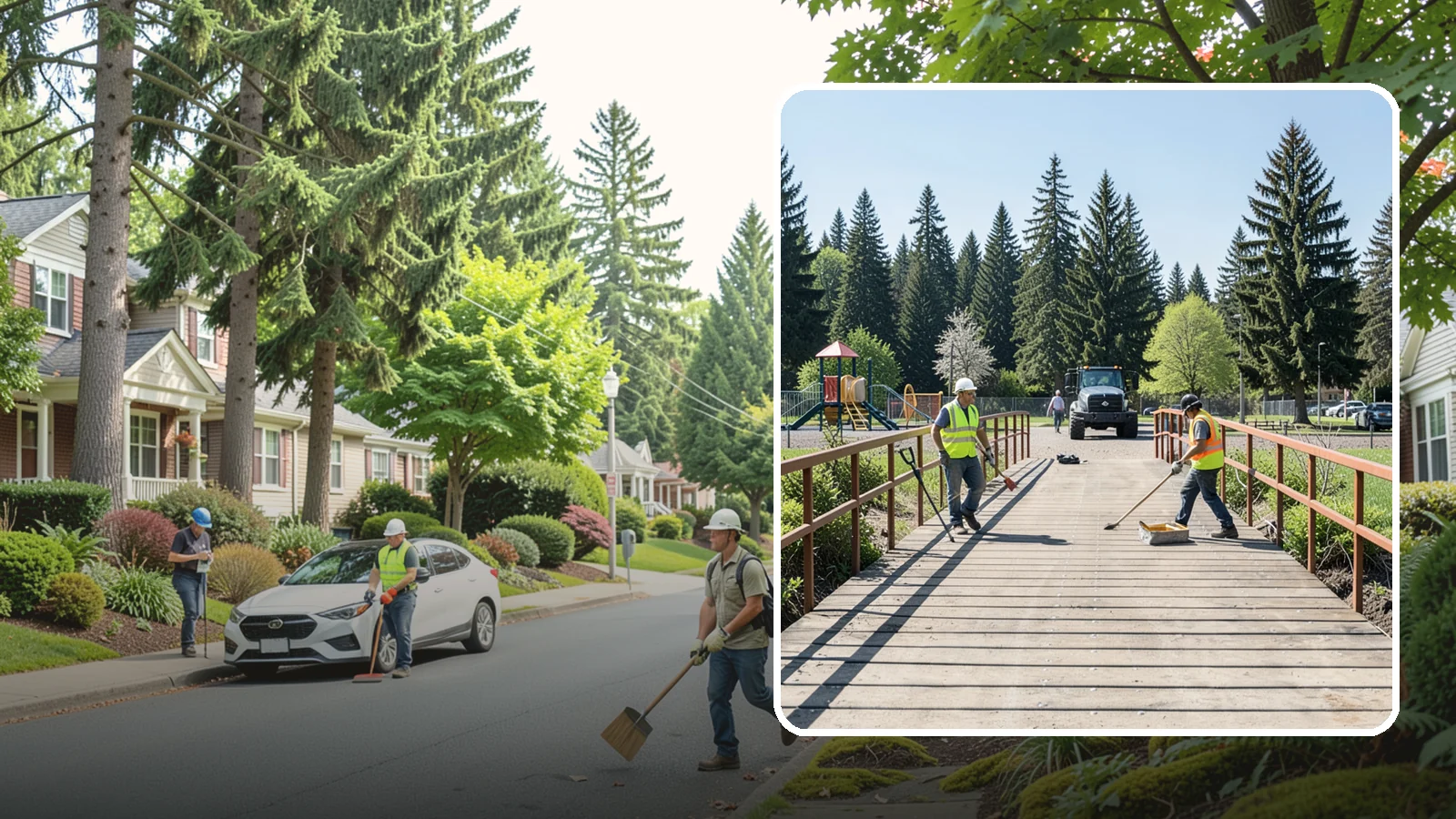 Trail Bridge Repairs in Beaux Arts Village, King County, WA - We repair pedestrian trail bridges and footbridges to restore safe decking, railings, and structural members.