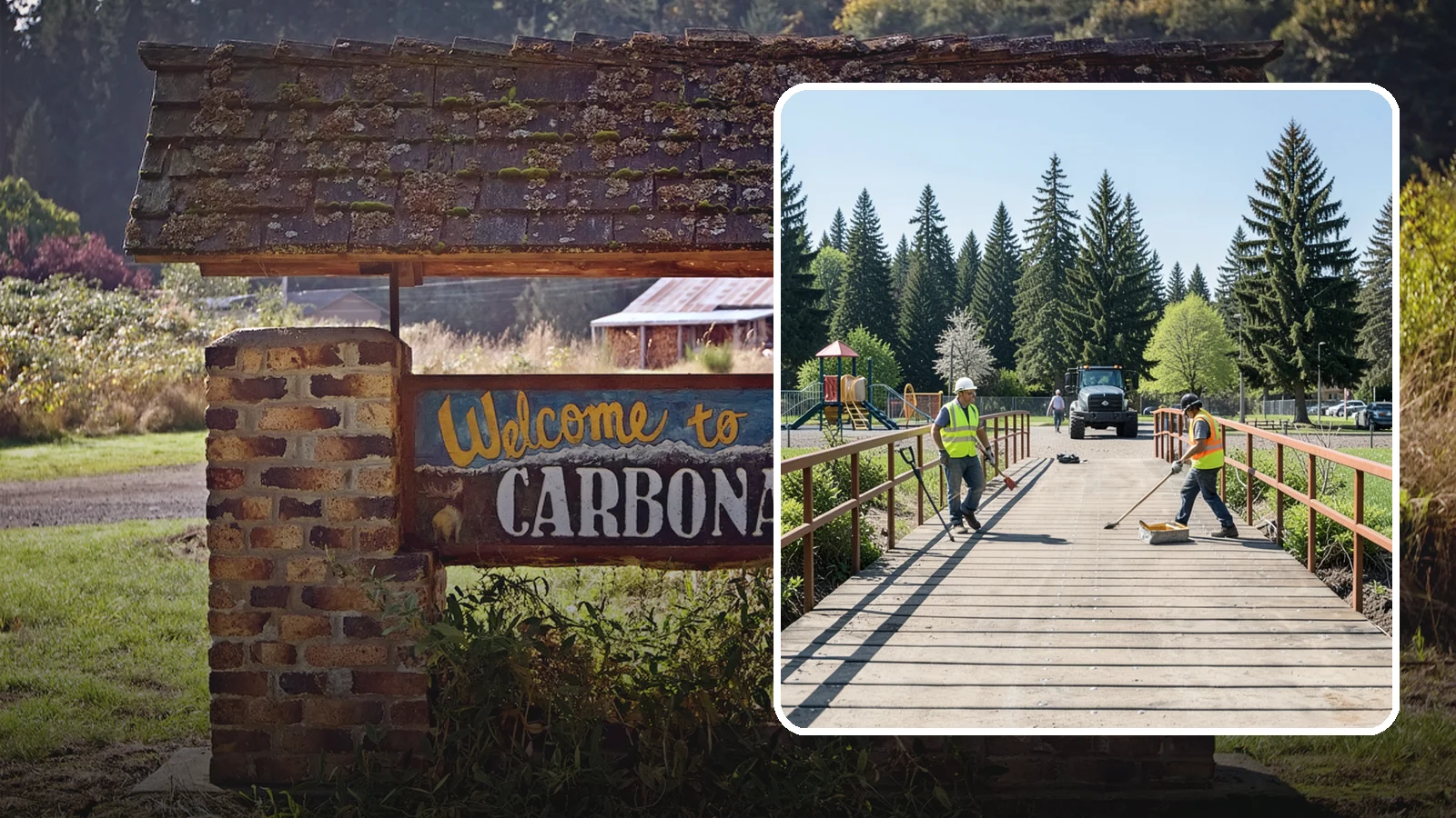 Trail Bridge Repairs in Carbonado, Pierce County, WA - We repair pedestrian trail bridges and footbridges to restore safe decking, railings, and structural members.