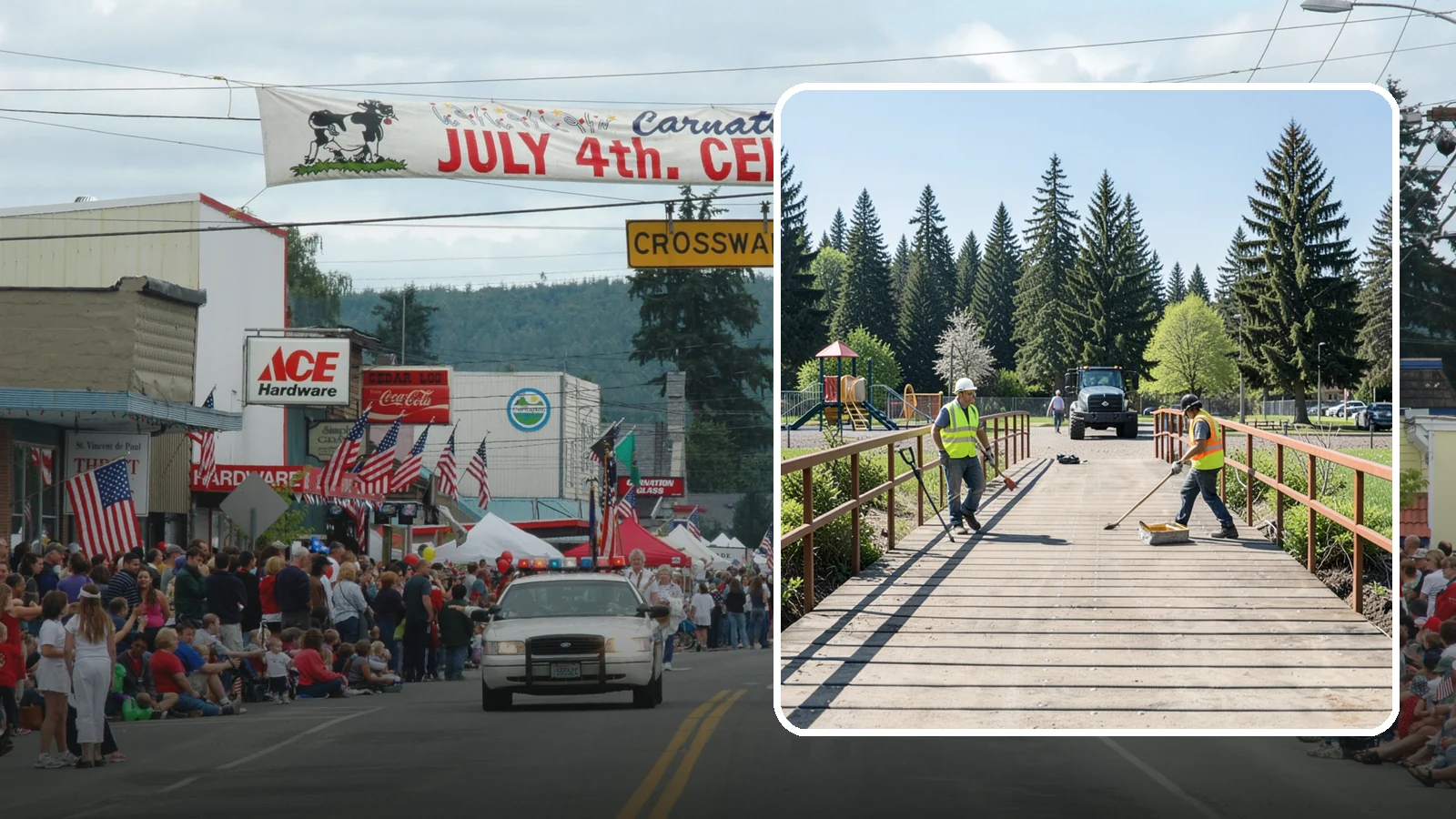 Trail Bridge Repairs in Carnation, King County, WA - We repair pedestrian trail bridges and footbridges to restore safe decking, railings, and structural members.