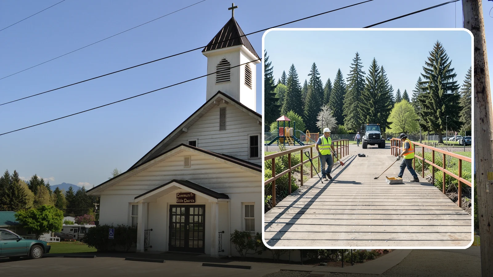 Trail Bridge Repairs in Concrete, Skagit County, WA - We repair pedestrian trail bridges and footbridges to restore safe decking, railings, and structural members.