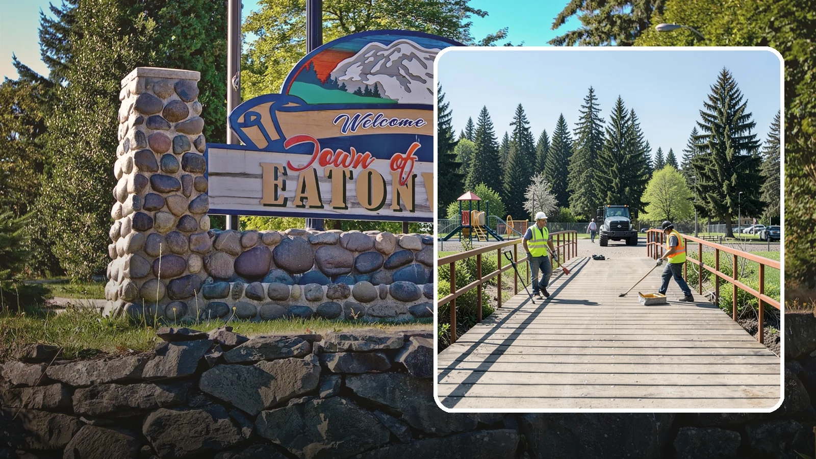 Trail Bridge Repairs in Eatonville, Pierce County, WA - We repair pedestrian trail bridges and footbridges to restore safe decking, railings, and structural members.