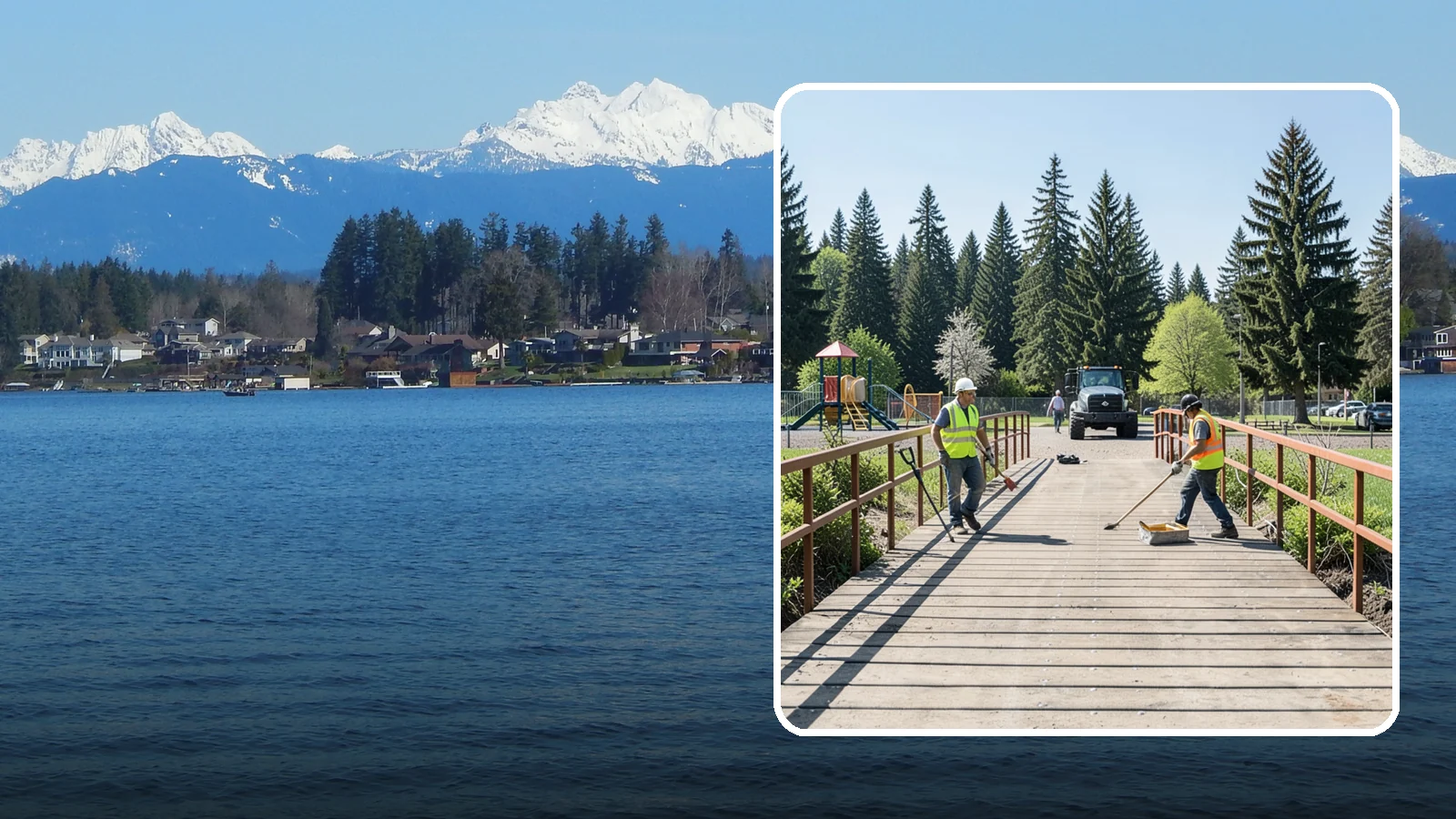 Trail Bridge Repairs in Lake Stevens, Snohomish County, WA - We repair pedestrian trail bridges and footbridges to restore safe decking, railings, and structural members.
