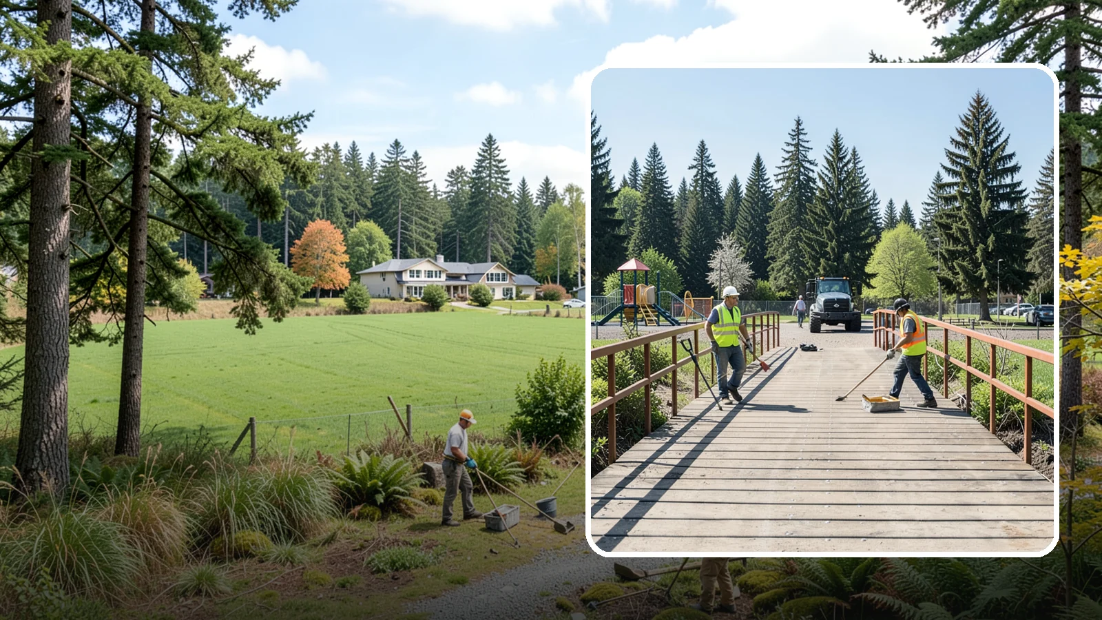 Trail Bridge Repairs in Lyman, Skagit County, WA - We repair pedestrian trail bridges and footbridges to restore safe decking, railings, and structural members.