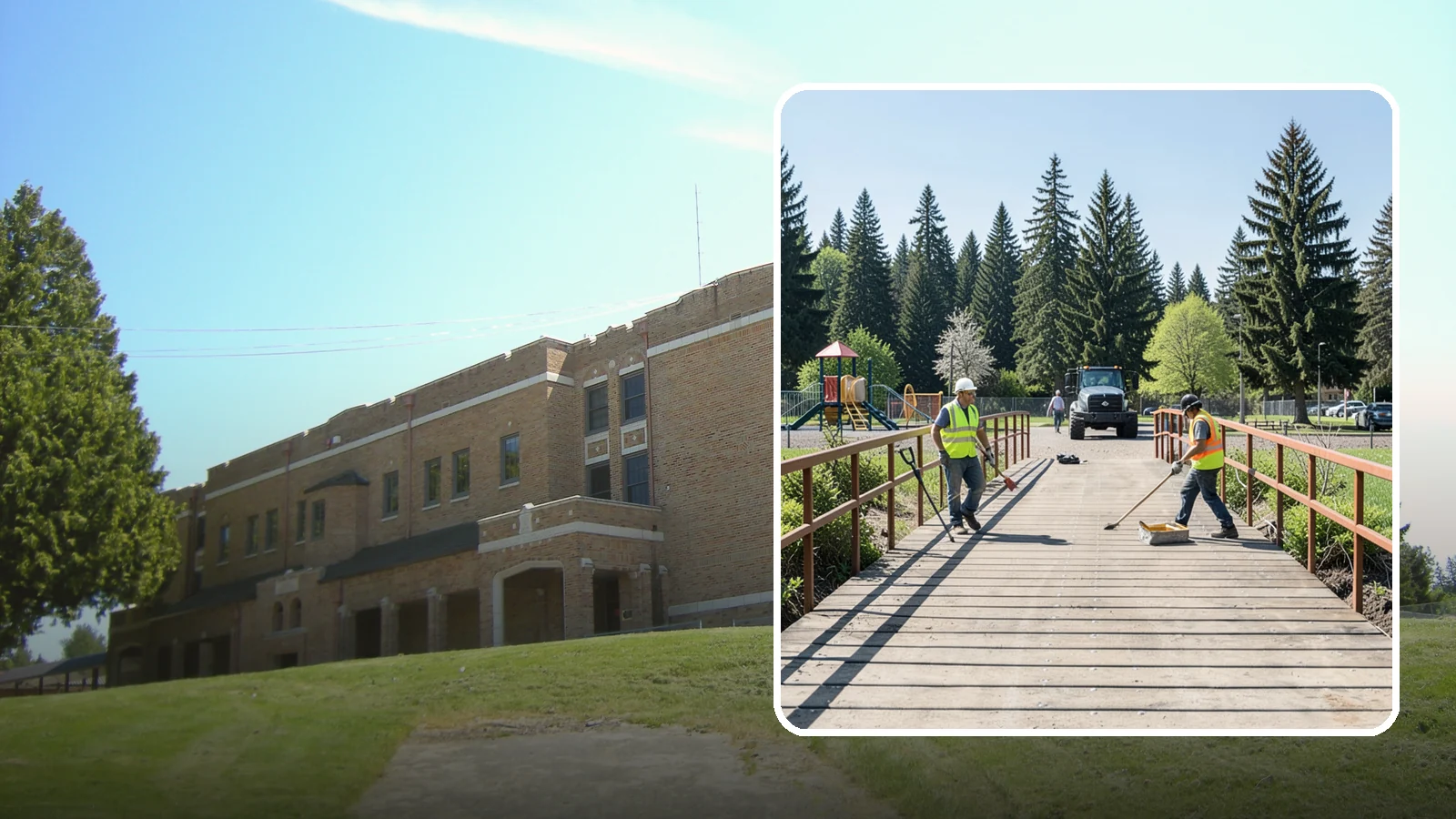 Trail Bridge Repairs in Maple Valley, King County, WA - We repair pedestrian trail bridges and footbridges to restore safe decking, railings, and structural members.