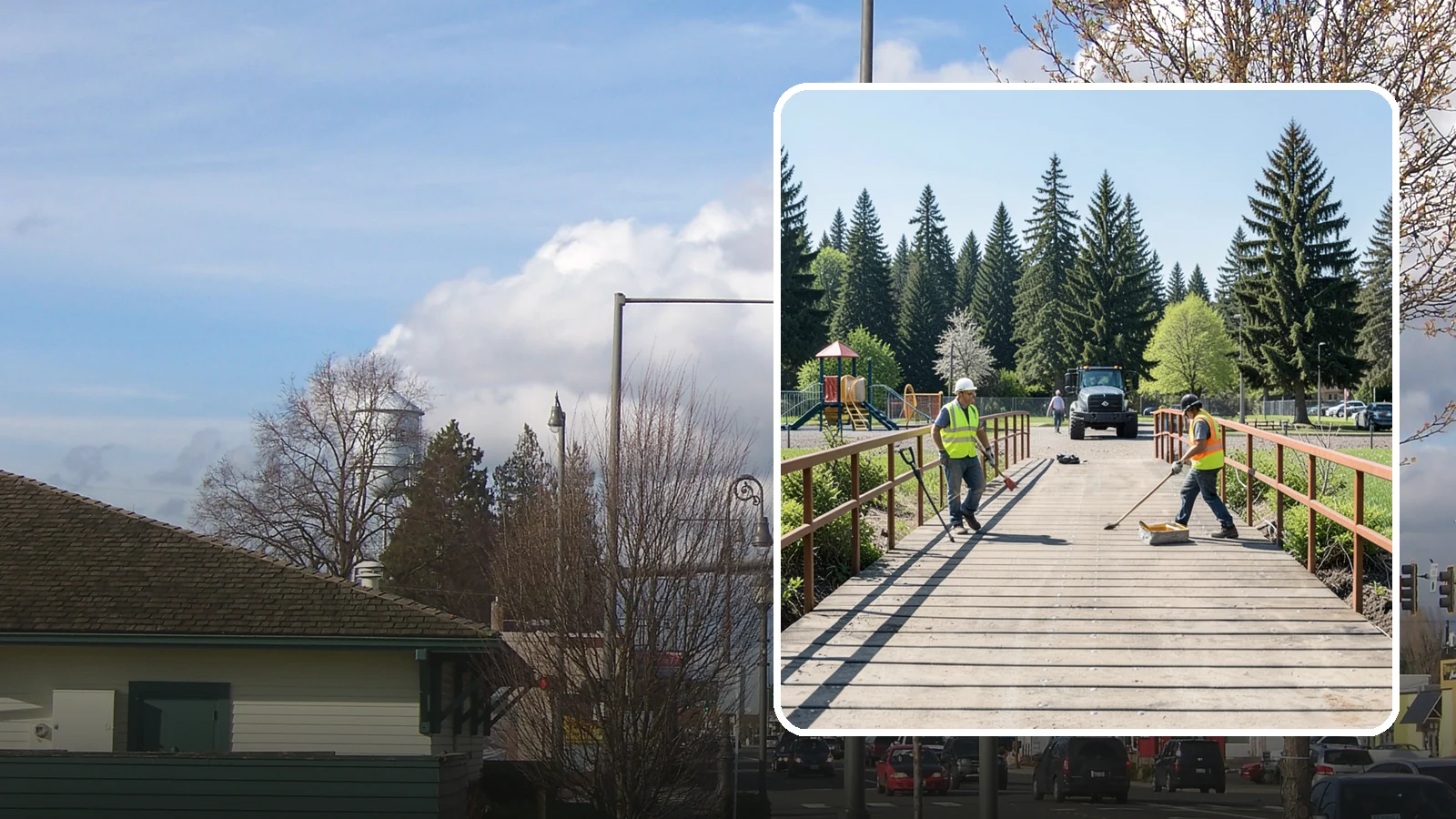 Trail Bridge Repairs in Marysville, Snohomish County, WA - We repair pedestrian trail bridges and footbridges to restore safe decking, railings, and structural members.