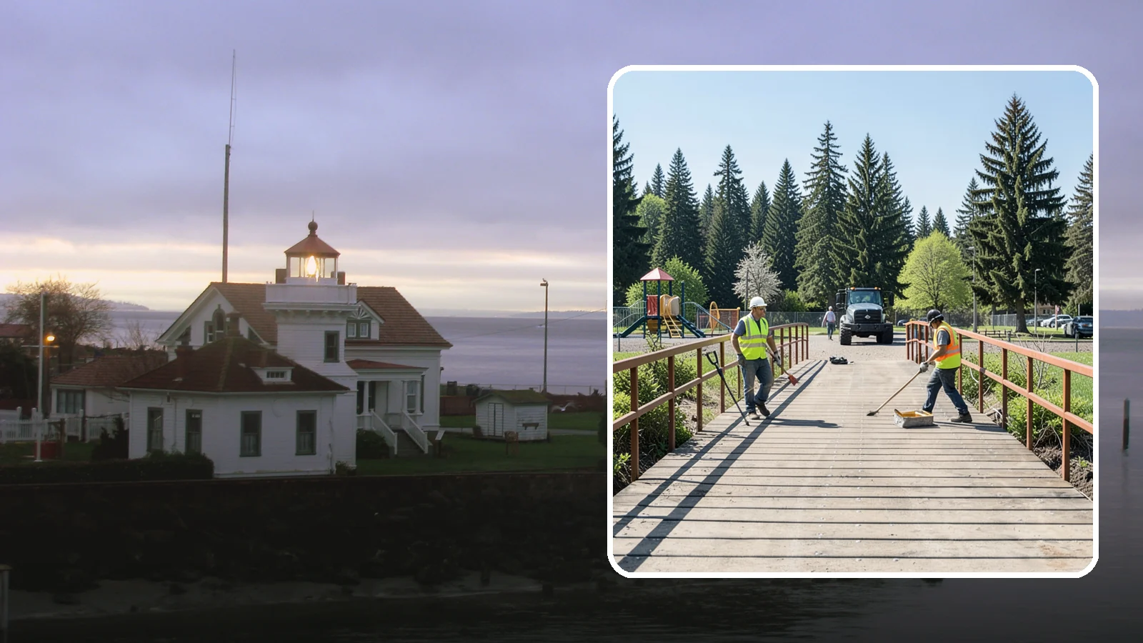 Trail Bridge Repairs in Mukilteo, Snohomish County, WA - We repair pedestrian trail bridges and footbridges to restore safe decking, railings, and structural members.