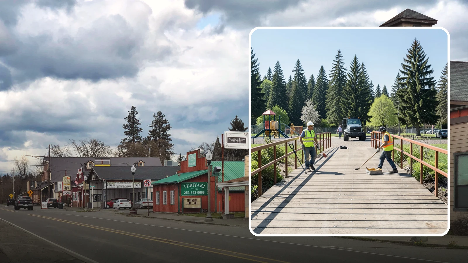 Trail Bridge Repairs in Roy, Pierce County, WA - We repair pedestrian trail bridges and footbridges to restore safe decking, railings, and structural members.