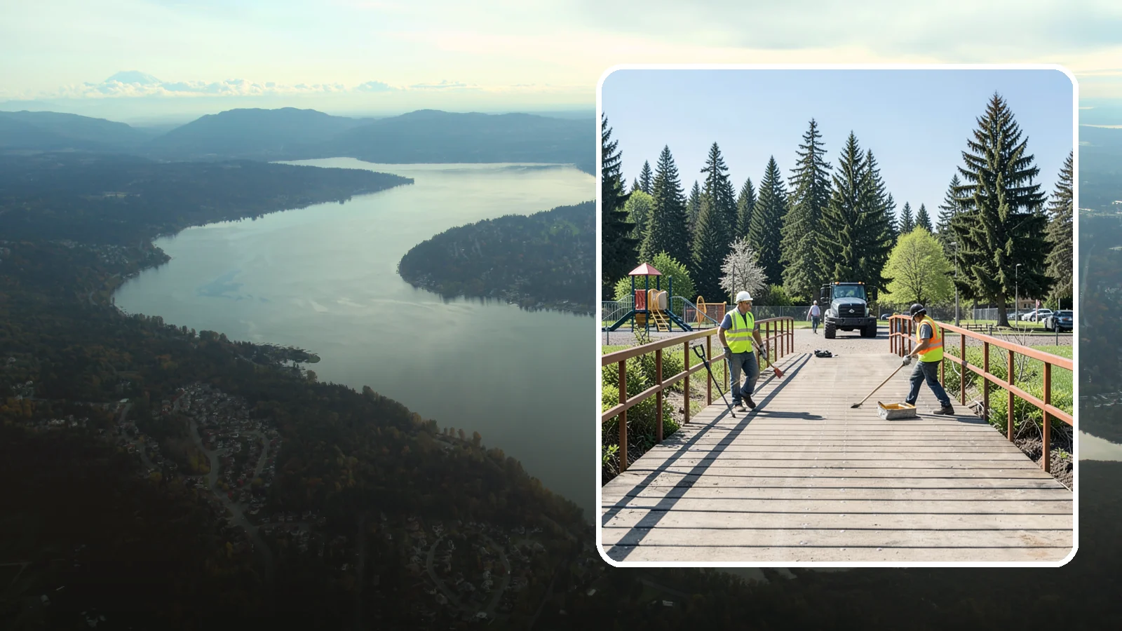 Trail Bridge Repairs in Sammamish, King County, WA - We repair pedestrian trail bridges and footbridges to restore safe decking, railings, and structural members.