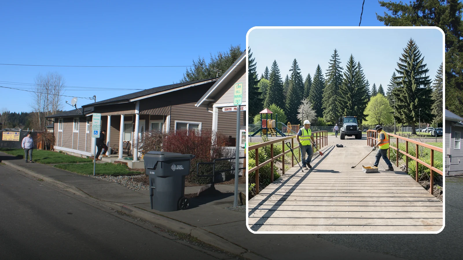 Trail Bridge Repairs in South Prairie, Pierce County, WA - We repair pedestrian trail bridges and footbridges to restore safe decking, railings, and structural members.