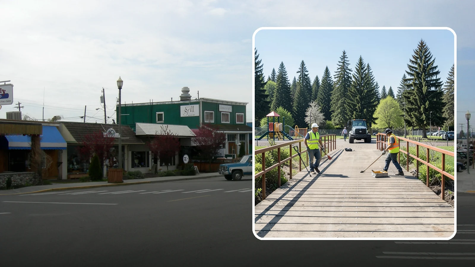 Trail Bridge Repairs in Stanwood, Snohomish County, WA - We repair pedestrian trail bridges and footbridges to restore safe decking, railings, and structural members.
