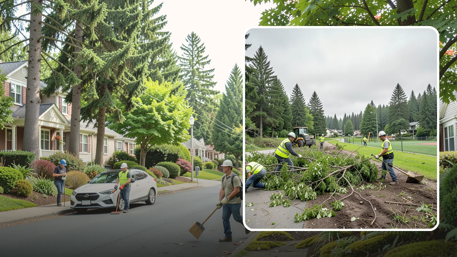 Trail Clearing in Beaux Arts Village, King County, WA - Clearing of encroaching brush, limbs, and deadfall from public trails to restore the designed tread width and overhead clearance.