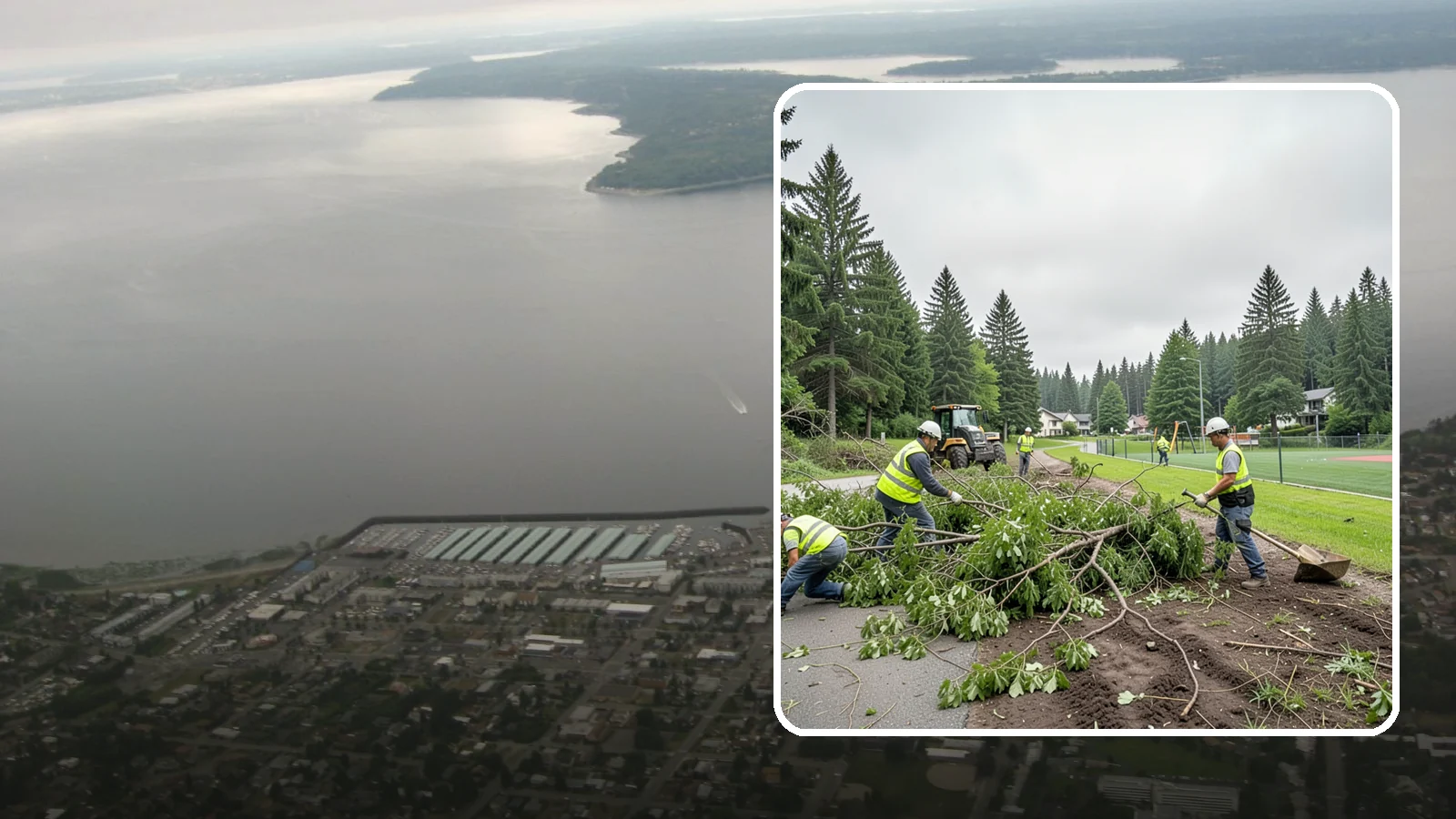 Trail Clearing in Des Moines, King County, WA - Clearing of encroaching brush, limbs, and deadfall from public trails to restore the designed tread width and overhead clearance.