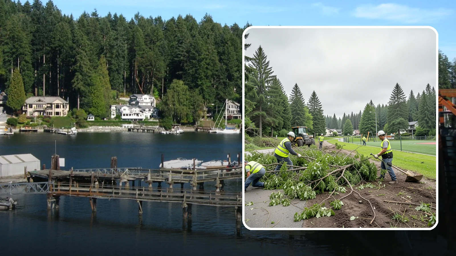Trail Clearing in Gig Harbor, Pierce County, WA - Clearing of encroaching brush, limbs, and deadfall from public trails to restore the designed tread width and overhead clearance.
