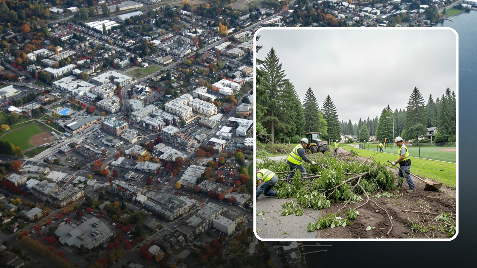 Trail Clearing in Kirkland, King County, WA - Clearing of encroaching brush, limbs, and deadfall from public trails to restore the designed tread width and overhead clearance.