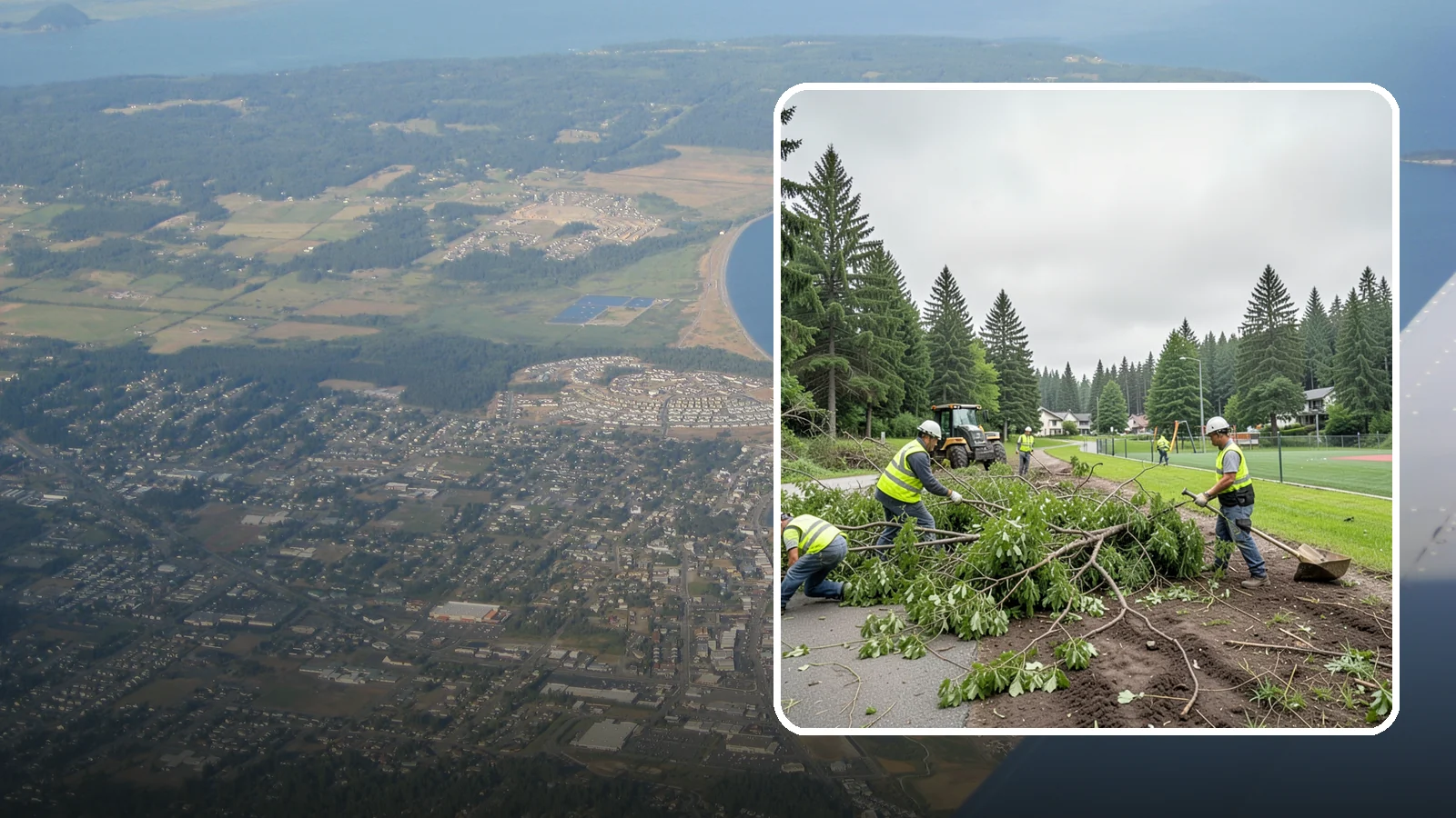 Trail Clearing in Oak Harbor, Island County, WA - Clearing of encroaching brush, limbs, and deadfall from public trails to restore the designed tread width and overhead clearance.