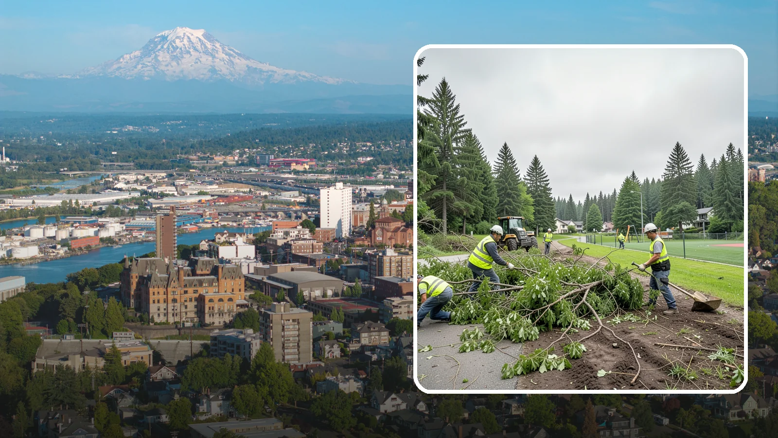 Trail Clearing in Tacoma, Pierce County, WA - Clearing of encroaching brush, limbs, and deadfall from public trails to restore the designed tread width and overhead clearance.
