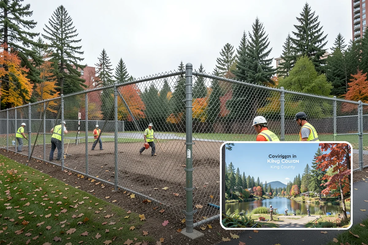 Trail Fencing in Covington, King County, WA - Guides trail users while protecting habitat and plantings